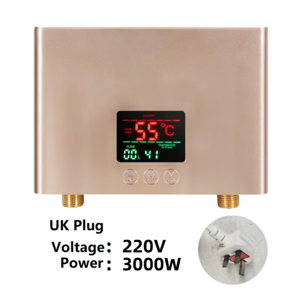 110V/220V Instant Water Heater 3000W/5500W Wall-Mounted Electric Heaters for Bathroom Hot Water Shower and Home Kitchen Heating - Afbeelding 8