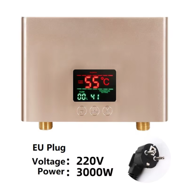110V/220V Instant Water Heater 3000W/5500W Wall-Mounted Electric Heaters for Bathroom Hot Water Shower and Home Kitchen Heating - Afbeelding 11