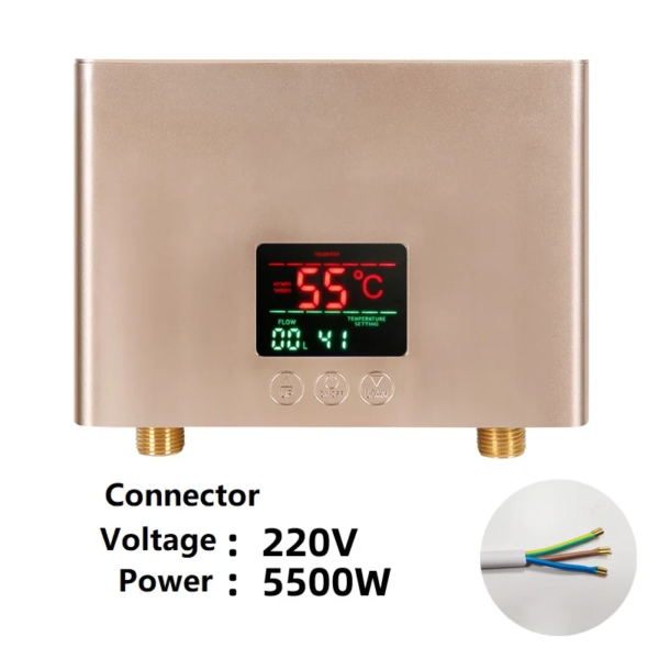 110V/220V Instant Water Heater 3000W/5500W Wall-Mounted Electric Heaters for Bathroom Hot Water Shower and Home Kitchen Heating - Afbeelding 17
