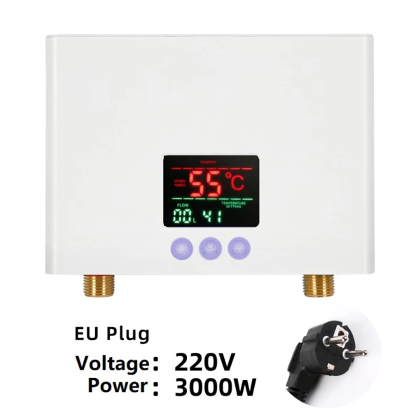 110V/220V Instant Water Heater 3000W/5500W Wall-Mounted Electric Heaters for Bathroom Hot Water Shower and Home Kitchen Heating - Afbeelding 13