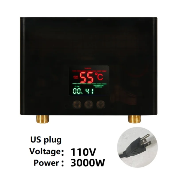 110V/220V Instant Water Heater 3000W/5500W Wall-Mounted Electric Heaters for Bathroom Hot Water Shower and Home Kitchen Heating - Afbeelding 15